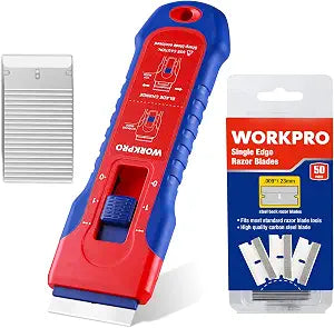 WORKPRO Retractable Razor Blade Scraper with 56 Blades