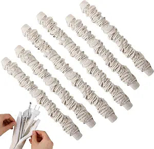 6 Pack Fabric Cord Cover for Electric Wire, Beige, 2x3.7ft,2x3.9ft,2x4.2ft