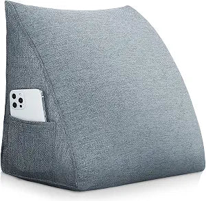 Wedge Pillow Headboard Reading Pillow Triangular Backrest Support Pillow for Sitting in Bed Positioning Support Pillow for Sofa Daybed Removable Cover