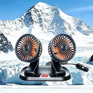 Fans for Car,2-Head Car Fans with 2-Speed And 360 Rotation for RV,Truck,Golf Cart and More (24 Volts)