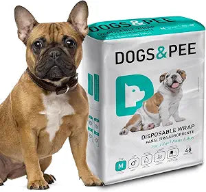 Dogs Care  Disposable Hygienic Diaper for Male Dogs  Ultra-Absorbent, Comfortable  6 to 8 Hours Protection  Size M  21 to 30 inches. 48 Units