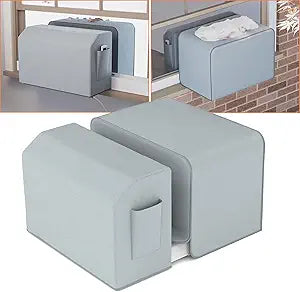 GCGOODS U-Shaped Air Conditioner Cover Set, Outdoor Air Conditioner Cover with Foil & Indoor Air Conditioner Cover, Full Coverage and Dust-Proof