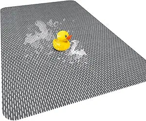 Large Anti Slip Shower Mat - Yonala 39.4" x 31.5" Non Slip Shower Mat for Inside Shower, Trimmable PVC Shower Floor Mat for Shower Stall, Bathroom, Tub, Quick Drying Matt
