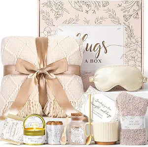 Loscola Birthday Gift Baskets for Women, Get Well Soon Gifts Basket After Surgery, Birthday to Women Mom Grandma, Self Care Package Spa Gifts Sympathy Gift Baskets for Woman