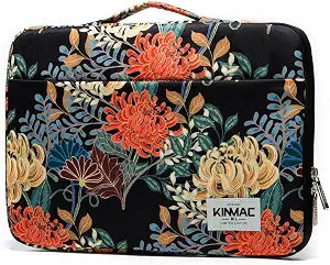 Kinmac 360 Protective Laptop Sleeve Case Bag Cover with Handle for MacBook Air 15 inch,15 inch-15.6 inch HP,Lenovo,Dell,ASUS,Acer Notebook Computer (Royal Chrysanthemum)