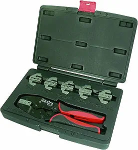 Astro Pneumatic Tool 9477 7-Piece Professional Quick Interchangeable Ratchet Crimping Tool Set