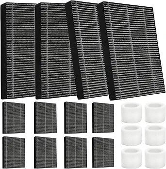 DerBlue 12pcs Wick Replacement Filter and 6pcs Top Fill Humidifier Replacement Filters Compatible with LEVOIT Superior 6000S Smart Evaporative Humidifier