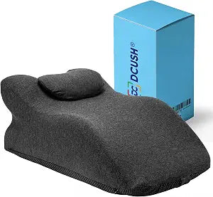 Ergonomic Contoured Memory Foam Pillow with Removable Headrest, 27 Angled Support for Neck and Waist, Massages, Reading, Relaxing & Leg Elevation, Removable Washable Cover
