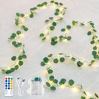 woohaha Eucalyptus Vine Lights Battery Operated