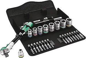 WERA 05004049001 8100 SB 9 Zyklop Imperial Speed Ratchet Set, 3/8" Drive