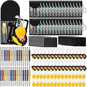 150 Pcs Mini Tape Measure Screwdriver Helmet Set Multitool Pen Credit Card Father's Gift Bulk for Men Adult (Multicolor)