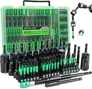 74-Piece Magnetic Nut Driver Set for Impact Drill Metric & SAE, Impact Socket Adapter, Power Bits with Magnetic Holder, Wing Nut Driver, Universal Socket, 1/4'' Quick-change Bit Extension