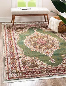 Unique Loom Baracoa Collection Area Rug - Regla (3' x 5' 1" Rectangle, Green/ Blue)