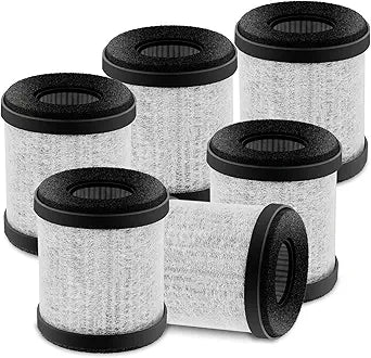 AP-P60FL Replacement HEPA Filter Compatible with Homedics AP-P60 Total Clean Portable Air Purifier, Replace Part AP-P60FL, H13 3-Stage Filtration, 6-Pack