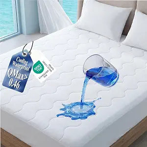 Cooling Mattress Pad for Hot Sleepers, Queen Size, Waterproof, Cool-to-Touch with Arc-Chill 3.0, Breathable Fluffy Feel, Mattress Protector Cover Machine Washable, Deep Pocket up to 21"