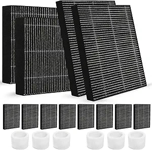 12-Pack Humidifier Premium Replacement Filters for LEVOIT Superior 6000S Smart Evaporative Humidifier + 6-Pack Top Fill Humidifier Filters Replacement, Gray