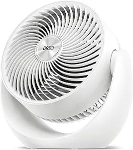 DREO Fan for Bedroom, Table Air Circulator for Whole Room, 11 Inch, 60ft Strong Airflow, 120┬░ adjustable tilt, 20db Low Noise, Quiet, 3 Speeds, Desk Fan for Home,Office, Kitchen