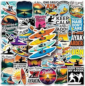 Kayak Stickers |50Pcs Kayaker Kayaking Waterproof Vinyl Decals