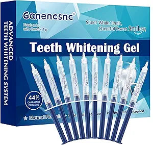 44% Ganencsnc 44% 10-Pack Teeth Whitening Gel Refills - Gentle 44% Carbamide Peroxide Formula - Compatible with Teeth whitening Kit,No Sensitive Teeth Whitener