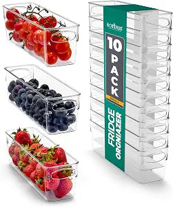 Sorbus Fridge Organizers and Storage, Clear Bins (Small, 10 Pack)