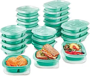 Rubbermaid 50-Piece Food Storage Containers Set with Lids, Teal Splash  Perfect for Lunch, Meal Prep, Leftovers & More  Top Rack Dishwasher Safe, BPA-Free Plastic