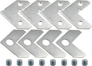 LBY 40pcs Picture Frame L Shape Angle Bracket Flat Plate Fastener, Metal Picture Frame Hardware Corner Gasket, Corner Brace Joint Bracket Fastener, Joints Support Bracket, Silver