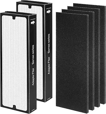 Replacement Filter Compatible with Blueair Sense Sense+ Air Purifiers, with 2 HEPA Filters and 4 Activated Carbon Pre Filters