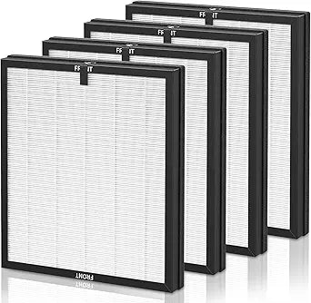 AP303 AP304 Replacement Filters, Compatible with DAYETTE AP303/ AP304/ AP305/ AP308/ AP405 Air Purifier, and for FRESHDEW AP303/ 304 Purifier, HEPA Filter with 3 Stage Filtration, 4 Pack (White)