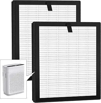 F1 Replacement Filter Comaptible with AMEIFU F1 Air Pu-rifier, Double-Sided Air Filter Purifi-er for Home Large Room, H13 True HEPA and Activated Carbon Filter for Bedroom, Pet, Wildfire Smoke, 2 Pack