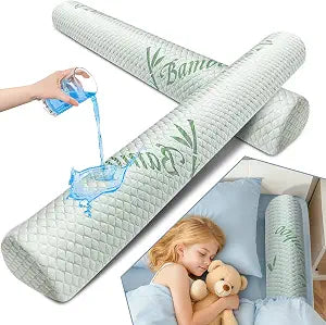 Waterproof Bed Bumper for Toddler, Soft Baby Foam Rail for Full, Queen, Twin, King Size Bed, Green, 2 Pack