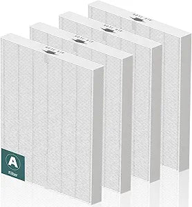 4 Pack 115115 Replacement Filter A Size 21 for Winix PlasmaWave Air Purifier C535 5300 5300-2 5500 5500-2 6300 6300-2 P300 AM90 9000 5000 5000B C909 9800, For Home Pets Bedroom Office Kitchen Wildfire