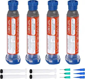 Wonderway Sn42/Bi58 T4 Lead Free Solder Paste No Clean, 138 Melting Point (30gx4packs)