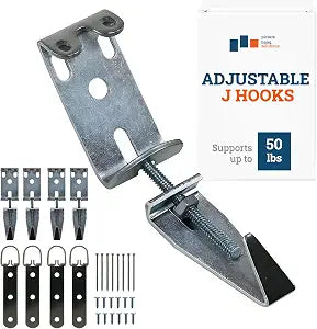 PHS Mirror Hanging Kit, Holds 100 lb, Hangers, Clips & Leveling Hardware