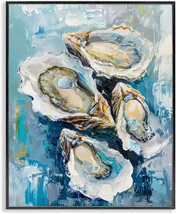 Freshly Shucked Oysters Nautical, 11 x 14 Inch Framed Gicle Print
