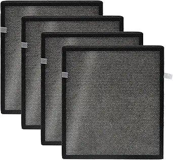 PUREBURG Replacement Filter Compatible with DBFIT AP-M1419 Air Purifier, 4-Pack H13 HEPA Activated Carbon 2-in-1 3-Stage Filtration For Air Clean Dust VOCs Odor