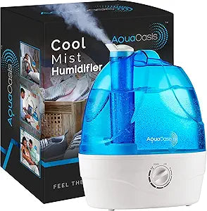 AquaOasis┬ Cool Mist Humidifier (6L Water Tank) Quiet Ultrasonic Humidifiers for Bedroom & Large room - Adjustable -360 Rotation Nozzle, Auto-Shut Off, Humidifiers for Babies Nursery & Whole House