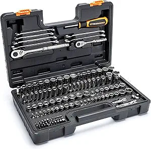 GEARWRENCH 121 Piece 1/4 & 3/8 Drive 72-Tooth SAE/Metric Mechanics Hand Tool Set | GW72SCBMTS