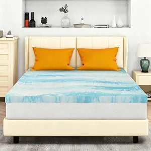 IULULU King Size Mattress Topper, 2 Inch Gel Memory Foam Topper, Breathable Mattress Pad, Light Comfort Upgrade, CertiPUR-US Certified