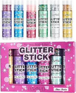 6-Color Body Glitter Stick Set Face Hair Festival Makeup Kit