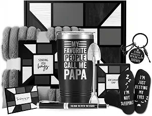 InnoBeta Papa Gifts from Grandkids, Papa Gift Baskets from Granddaughter and Grandson, for Birthday, Christmas, or Fathers Day