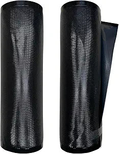 11" x 50' (Total 100 Feet) Vacuum Seal Bags Black and Clear, Vacuum Sealer Bags for Food Storage, Heavy Duty Commercial Grade 5 Mil Vacuum Bags, 2 Rolls