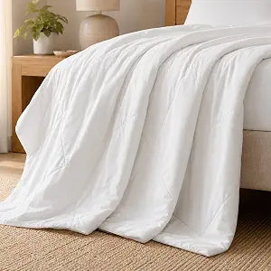 Lightweight Cooling Comforter, 100% Viscose from Bamboo Shell and Fill, Breathable Duvet Insert with Gentle Weight and Comforting Coverage, King 106" x 90"