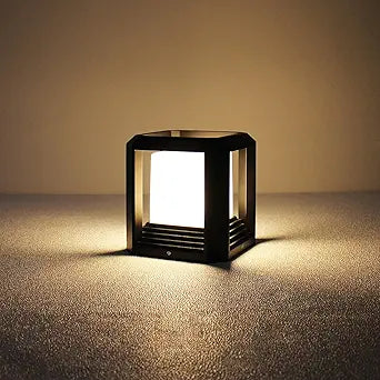 Outdoor Post Lights,Fits 5.91"x5.91"x6.34" Wooden Fence Deck Patio Garden, LED Lamp Post Waterproof Lantern 13W 3000K Modern Black Outdoor Column Lamps ETL certificated
