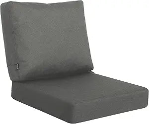 Favoyard Deep Seat Patio Cushions Rainproof & Fadeness Furniture Cushion Set for Outdoor with Polyester-Linen Fabric & Removable Cover, Hidden Zipper and Adjustment StapsSeat 22x22In Back 22x18.5In