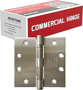 3 Pack - 4.5'' x 4.5'' Commercial Ball Bearing Door Hinge (Stainless Steel), UL Listed & 3 Hour Fire Rated, Full Mortise, Non-Removable Pin