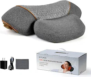 JEDAWN 3-in-1 Neck Massager Pillow with Heating & Cervical Traction, Ergonomic Cervical Pillow for Neck Back Shoulder Pain Relief, Rechargeable Neck Pillow