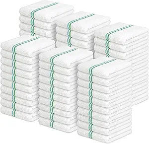 Avalon Towels Terry Bar Mop Towels (Value Pack of 60) Size 16"x19"  Absorbent and Durable, Multipurpose Cleaning Rags, Cotton Cleaning Cloths, Terry Cloth Rags, Reusable Shop Rag