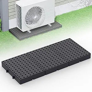 Mini Split Pad, 3 Pcs Spliced Plastic AC Condenser Pads, Equipment Pad for Ductless Mini Split AC Condensers, Heat Pump System, HVAC Equipment