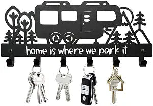 Metal Camper Key Holder, 11 inches Camper RV Decor Rack Hanger
