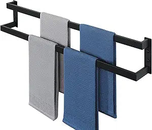 Alise Double Towel Bar, 32" Towel Racks for Bathroom Wall Mounted SUS304 Stainless Steel, Quick Drying Bathroom Towel Holder, Long Heavy Duty Towel Hanger, Matte Black